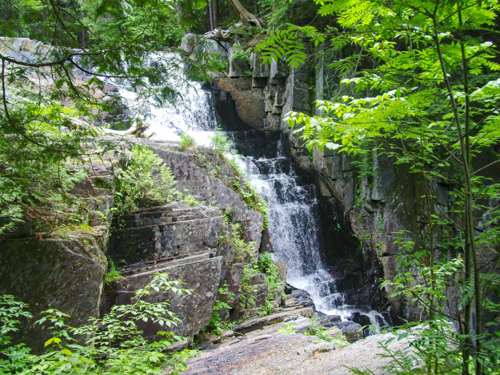 Wilson Falls — one of the best waterfall stops on the southern half of the 100 Mile Wilderness