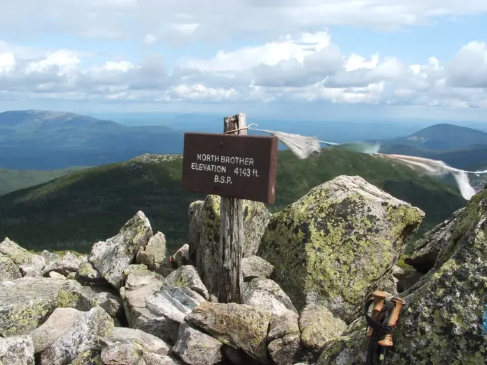 North Brother Summit Sign